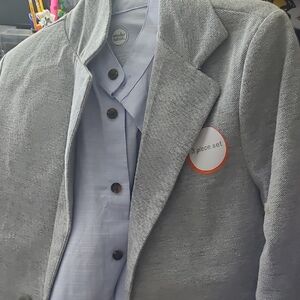 Boys Wonder Nation Classic Gray/Navy Suit Set, Size 10